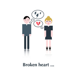 Broken heart icon