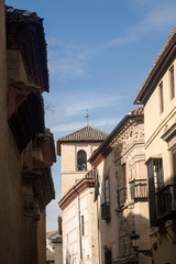 Fototapeta na wymiar ancient streets in the old Granada, Spain