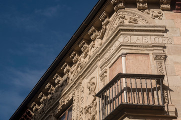 ancient balconies in the ancient Granada town