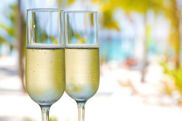 Champagne flute glasses, holiday luxury lifestyle