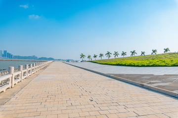 City view of Beaver Island on Couple Road in Zhuhai City, Guangdong Province