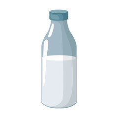milk bottle icon, colorful design
