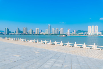 Obraz premium City view of Beaver Island on Couple Road in Zhuhai City, Guangdong Province
