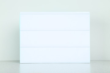 Blank lightbox on grey background