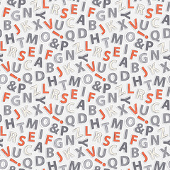 Abstract letters seamless pattern.