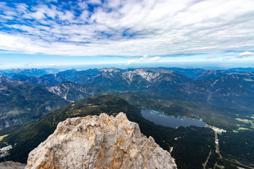 Alpenpanorama, Sicht von der Zugspitze