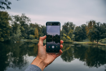 mobile phone in hand