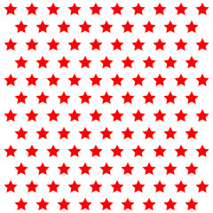 Pattern red stars on white background