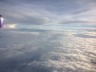 Foto über den Wolken - aus dem Flugzeug 