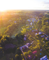 aerial view of the city