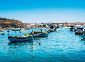 Fototapeta na wymiar The fishing town of Marsaxlokk