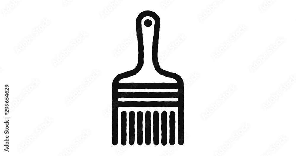 Poster painting outline icon animation footage/video. hand drawn like symbol animated with motion graphic, 