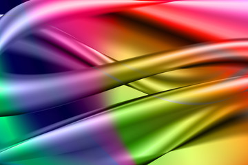 bright rainbow multi colorful steel pipe warp art digital background 3D illustration