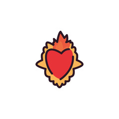 Isolated mexican heart vector design