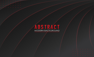 Black and Red Wavy Abstract Background