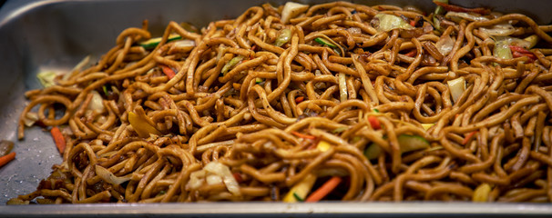 Fresh noodles at a market