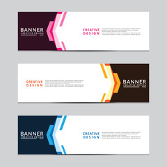 Vector abstract geometric design banner web template. Modern design. Vector illustration