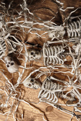 white paper skeleton figurine for halloween