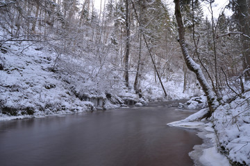 river in winter