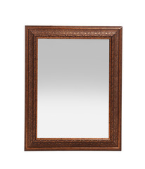 Beautiful vintage mirror isolated on white. Home decor