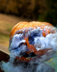 Smoking pumpkin