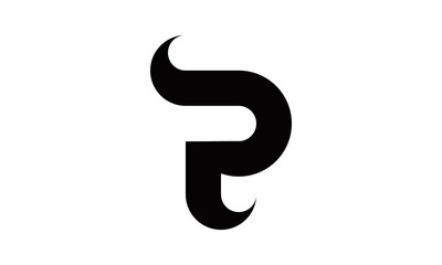 logo alphabet P vector