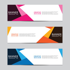Vector abstract geometric design banner web template. Modern design. Vector illustration