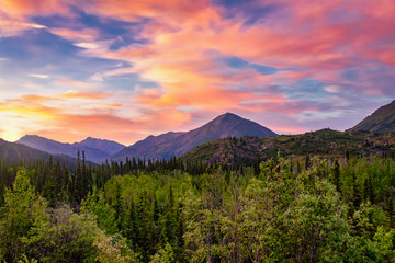 Cloudy Wilderness Sunset