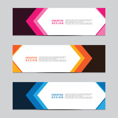 Vector abstract geometric design banner web template. Modern design. Vector illustration