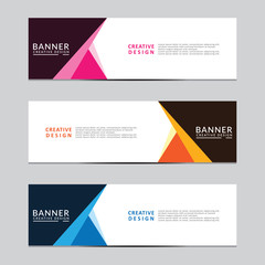 Vector abstract geometric design banner web template. Modern design. Vector illustration