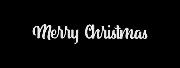 Merry christmas text sign. Calligraphy type, hand drawn style.
