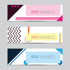 Vector abstract geometric design banner web template. Modern design. Vector illustration