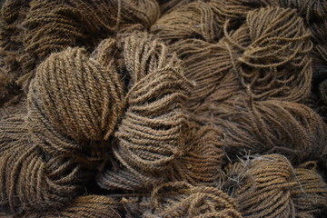 A bundle of twine for baling hops, near Yakima, Washington
