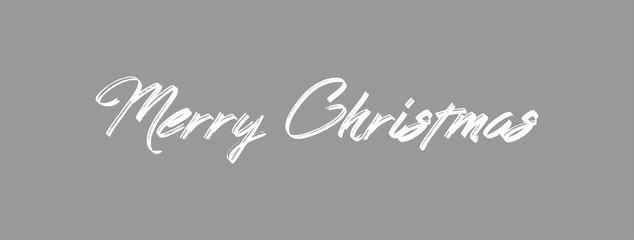 Merry christmas text sign. Calligraphy type, hand drawn style.