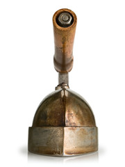 Fototapeta premium The ancient electric iron with the wooden handle