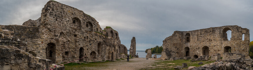 Fototapeta na wymiar ancient ruins of old castle