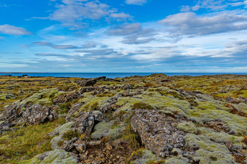 Fototapeta na wymiar Icelandic landscape, Iceland nature panoramic view.