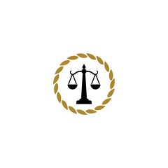 Law logo template vector icon design