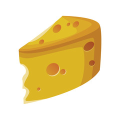 piece of cheese icon, colorful design