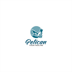pelican mascot template logo design