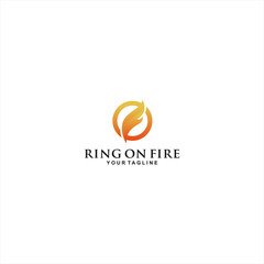 Ring Fire logo template design