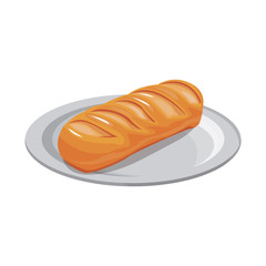 bar of bread icon, colorful design
