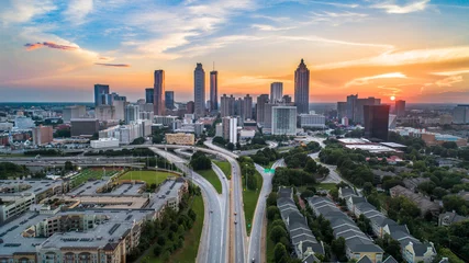 Acrylic prints Skyline Atlanta, Georgia, USA Skyline Aerial Panorama