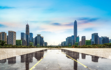 Fototapeta premium Concept of urban construction office in construction business district