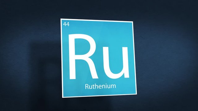 Periodic Table of Elements Cinematic Animated Series - Element Ruthernium hovering in space
