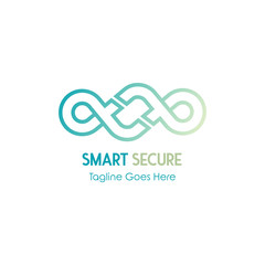 Smart Secure Logo Template Design Vector - Illustration