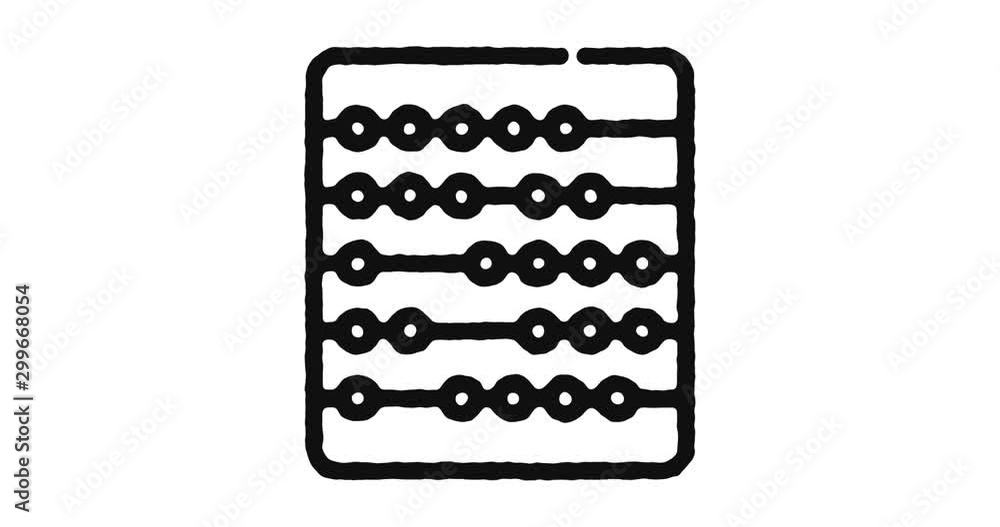 Poster math education outline icon animation footage/video. hand drawn like symbol animated with motion gra