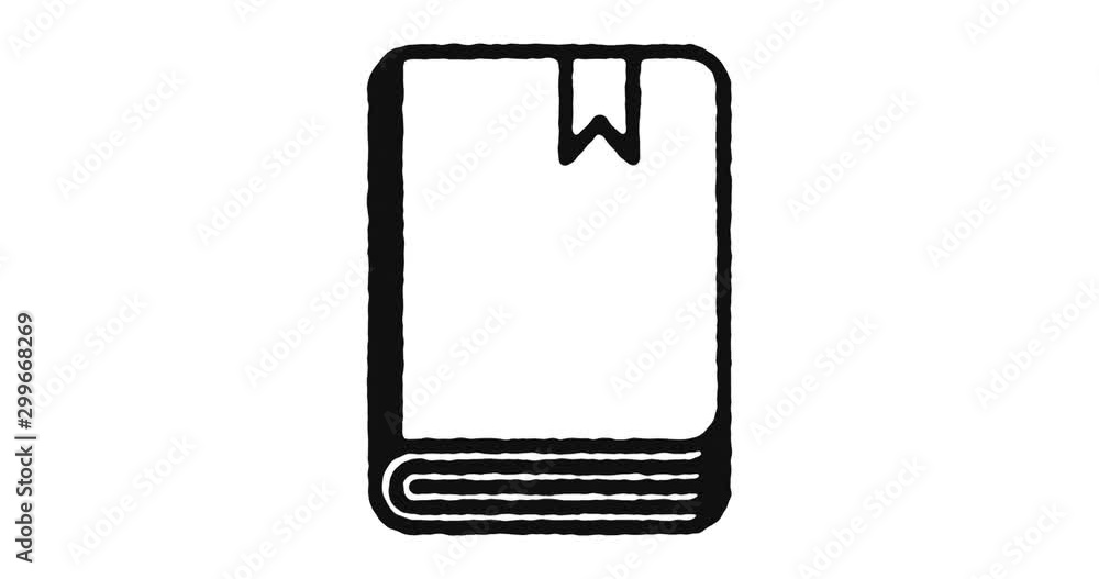 Poster holy book outline icon animation footage/video. hand drawn like symbol animated with motion graphic,
