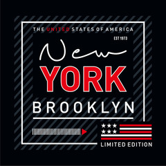 brooklyn typography t-shirt vectors