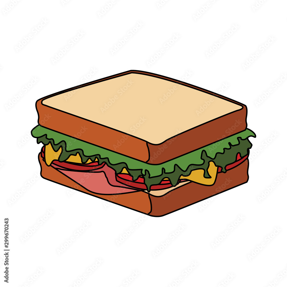 Poster sandwich icon, fast food design